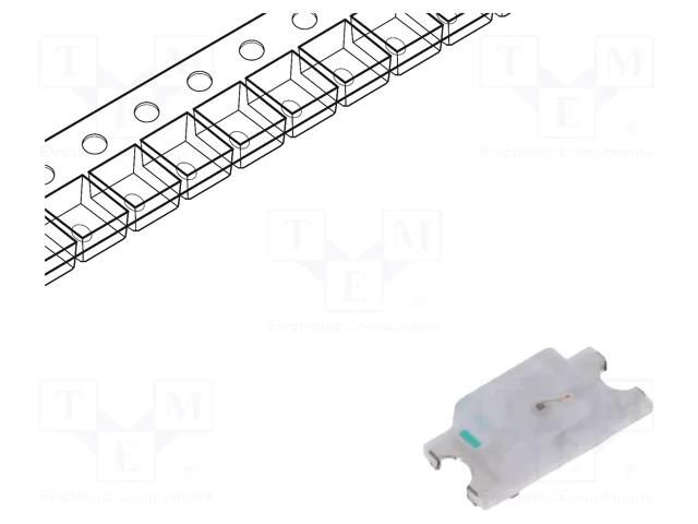 LED; yellow; SMD; 1206; 60÷90mcd; 1.8÷2.6VDC; 3.2x1.6x0.8mm; 120° OPTOSUPPLY OSY51206C1E