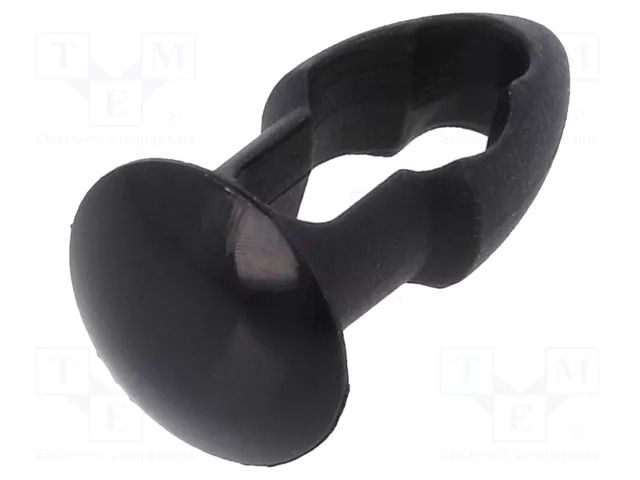 Rivet; polyamide; Rivet diam: 5.6mm; L.rivet: 6.4mm; black; UL94V-2 KEYSTONE KEYS3333