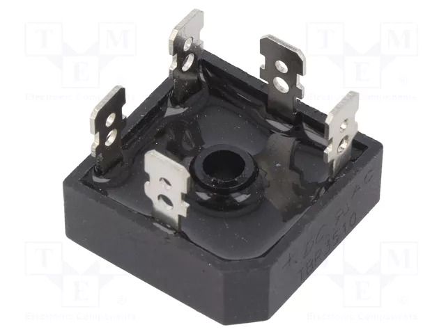 Bridge rectifier: three-phase; Urmax: 1kV; If: 35A; Ifsm: 400A; THT DC COMPONENTS TBR3510-DC