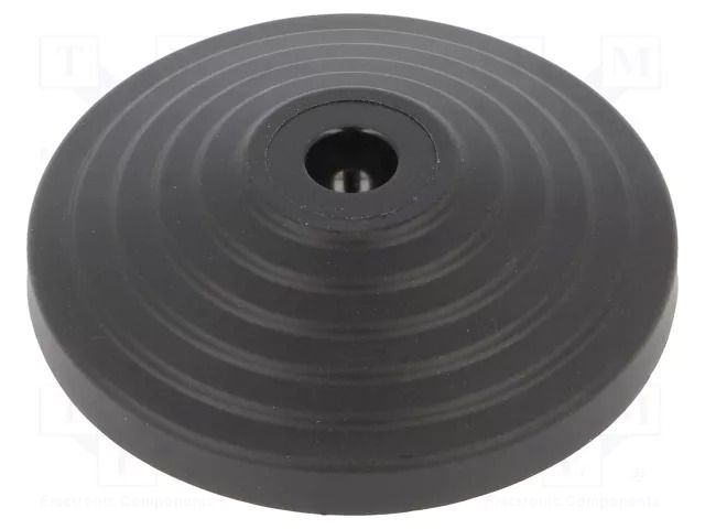 Foot; with no-slip disk; Base dia: 100mm; polyamide; H: 24mm ELESA+GANTER LV.A-100-14-AS