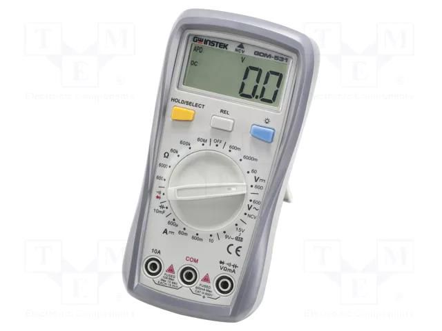 Digital multimeter; LCD; (6000); VDC: 600mV,6000mV,60V,600V GW INSTEK GDM-531