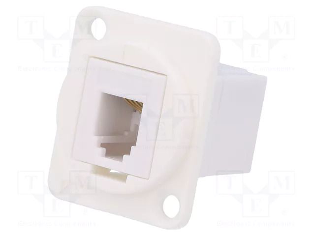 Coupler; FT; 4p4c; RJ9 socket,both sides; 19x24mm; plastic CLIFF CP30228W