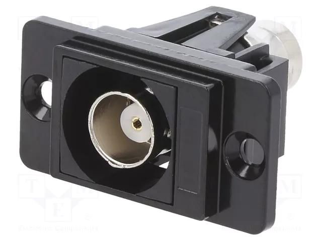 Coupler; BNC socket,both sides; 50Ω; DUALSLIM; black; metal; 29mm CLIFF CP30737MB