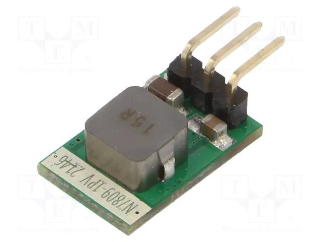 Converter: DC/DC; Uin: 13÷36VDC; Uout: 9VDC; Iout: 0÷1000mA; THT; N78 MEAN WELL N7809-1PV