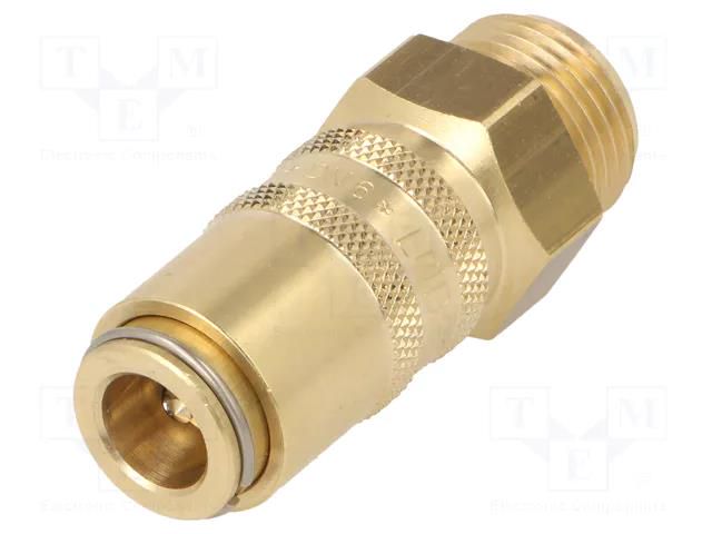 Quick connection coupling; max.15bar; Thread: G 3/8" external PNEUMAT ESHM-38-AAB