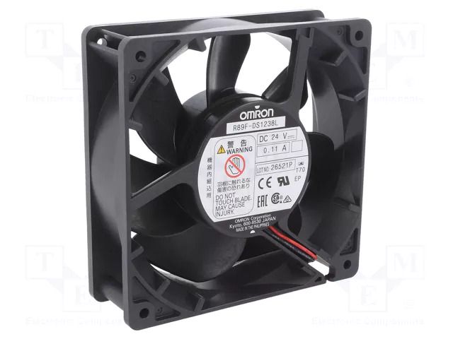 Fan: DC; axial; 125x125x38mm; 126m3/h; 32dBA; ball; 1950rpm OMRON R89F-DS1238L