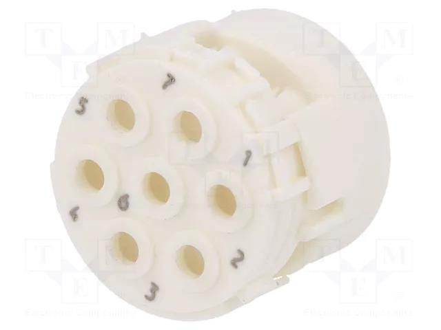 Connector: M23; contact insert; PIN: 7; male; crimped; w/o contacts HARTING 09151073001
