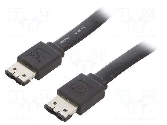 Cable: SATA; SATA plug,both sides; 0.5m; flat,SATA II; Cablexpert GEMBIRD CC-ESATA-DATA