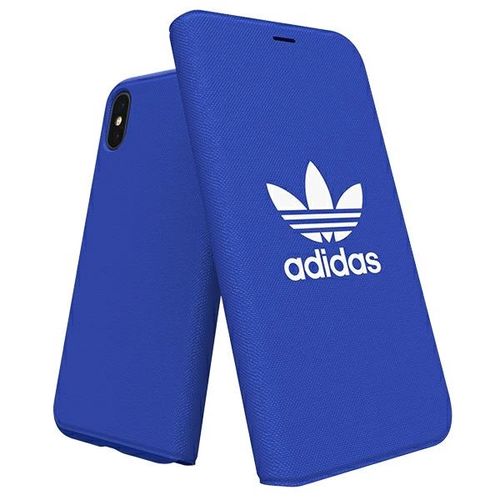 Adidas Booklet Case Canvas iPhone X/Xs blue/niebieski 30279, Adidas 8718846058421 8718846058421