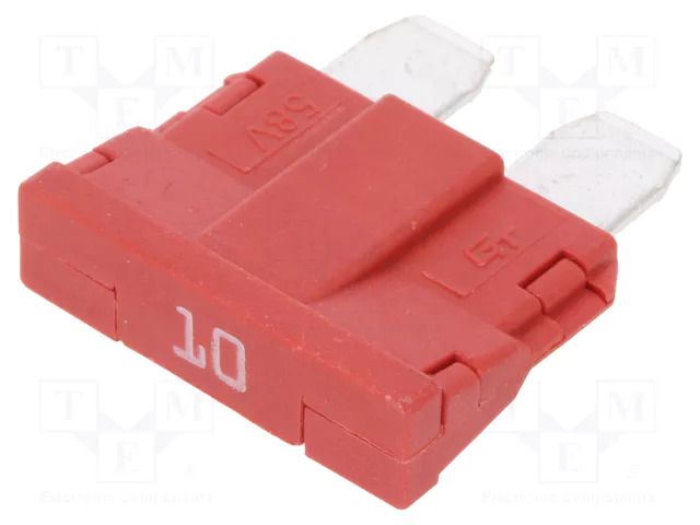 Fuse: fuse; 10A; 250VAC; 58VDC; automotive; 19mm; UNIVAL OPTIFUSE ANR58-UL-10A