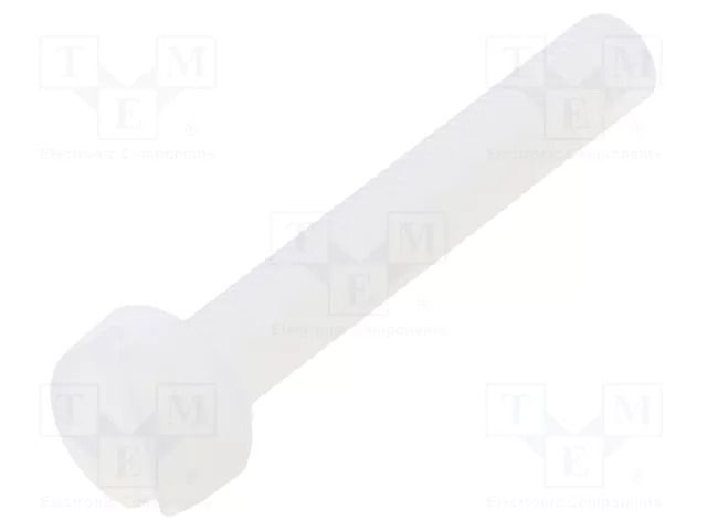 Screw; M3x20; 0.5; Head: cheese head; slotted; 0.9mm; polyamide DREMEC DR8G201M3X20