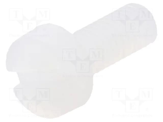 Screw; M3x8; 0.5; Head: cheese head; slotted; 0.9mm; polyamide DREMEC DR8G201M3X8
