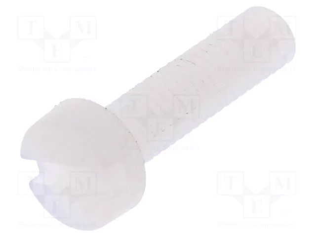 Screw; M4x16; 0.7; Head: cheese head; slotted; 1.3mm; polyamide DREMEC DR8G201M4X16