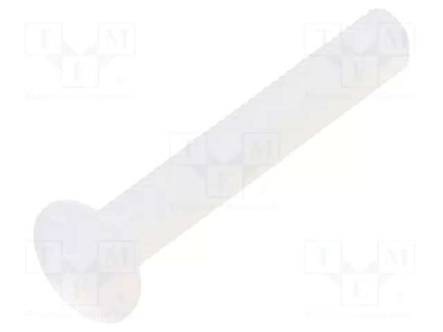 Screw; M3x20; 0.5; Head: oval,countersunk; slotted; 1mm; polyamide DREMEC DR8G203M3X20