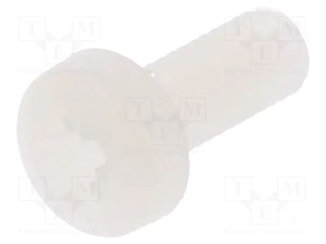 Screw; M3x8; 0.5; Head: cheese head; Pozidriv; 0.8mm; polyamide DREMEC DR8G205M3X8