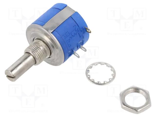 Potentiometer: shaft; multiturn; 10kΩ; 2W; ±5%; 6.3mm; linear SR PASSIVES POT2218PS-10K