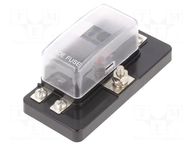 Fuse boxes; 11mm; 30A; screw; Leads: M4 screws; ways: 4; -20÷85°C OPTIFUSE BLR-I-504