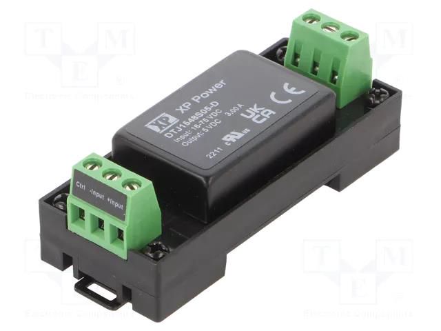 Converter: DC/DC; 15W; Uin: 18÷75VDC; Uout: 5VDC; Iout: 3A; DTJ15 XP POWER DTJ1548S05-D