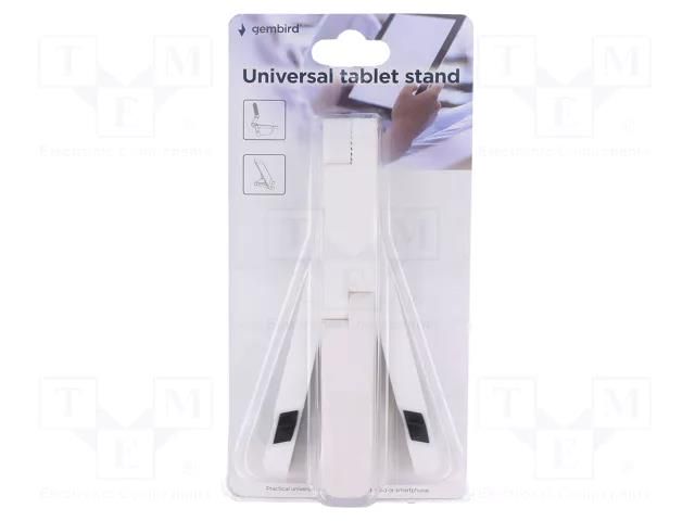 Stand; white; smartphone,tablet GEMBIRD TA-TS-01/W