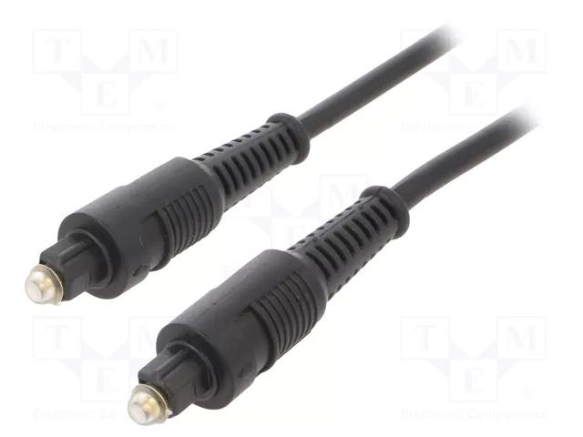 Cable; Toslink plug,both sides; 2m; black; Øcable: 5mm GEMBIRD CC-OPT-2M