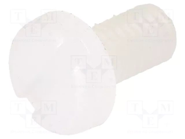 Screw; M3x6; 0.5; Head: cheese head; slotted; 0.9mm; polyamide DREMEC DR8G204M3X6