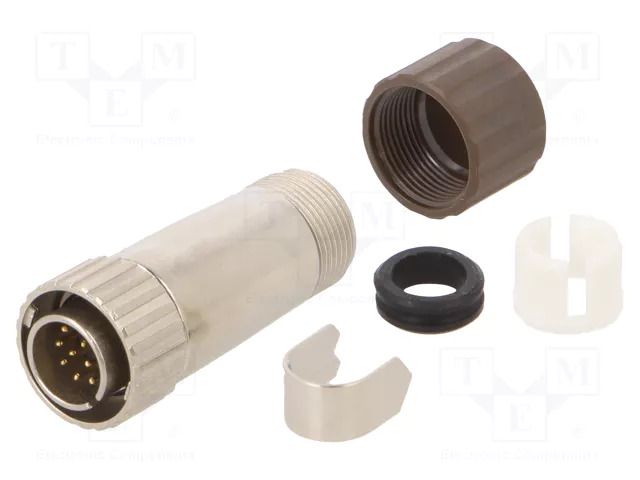 Connector: circular; plug; male; LF; 2A; PIN: 12; straight; for cable HIROSE LF10WBP-12P-31