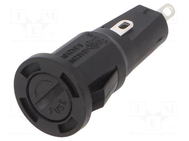 Fuse holder; 5x20mm; 6.3A; on panel; 250VAC; UL94V-2; polyamide OPTIFUSE PMC-DS-04-SOS