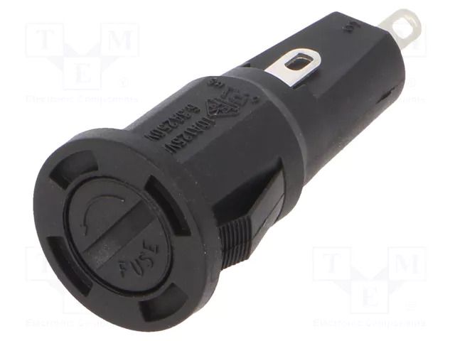 Fuse holder; 5x20mm; 6.3A; on panel; 250VAC; UL94V-2; polyamide OPTIFUSE PMC-DS-04-SOS