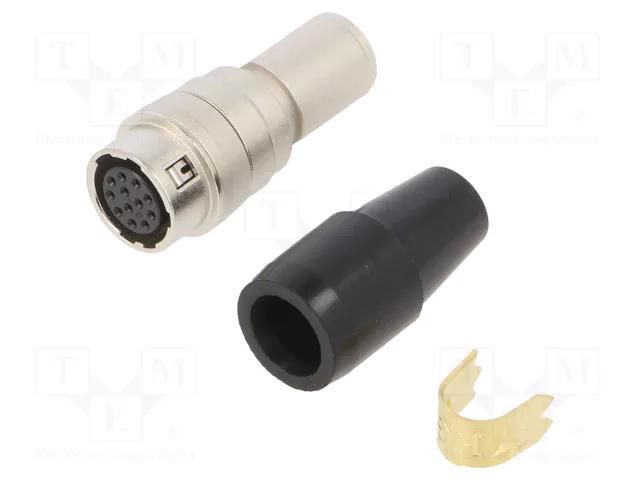 Connector: circular; HR10; push-pull; plug; 2A; silver plated HIROSE HR10A-10J-12S-73