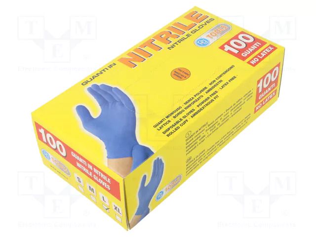 Protective gloves; Size: 9,L; blue; nitryl; 100pcs. PG TOOLS PG-506.21