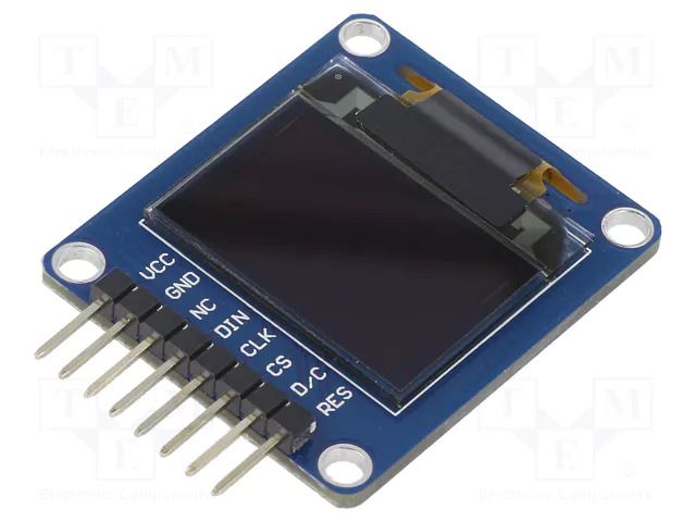 Display: OLED; 0.95"; 96x64; 31.7x37mm; RGB; PIN: 8; 3.3÷5VDC; 160° WAVESHARE WSH-10507