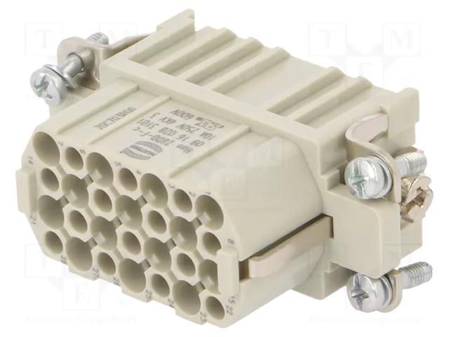 Connector: HDC; contact insert; female; Han® DD; PIN: 28; 28+PE HARTING 09160283101