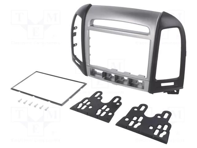 Radio frame; Hyundai; 2 DIN; black,silver ACV RAM-40.889.1
