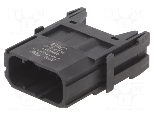 Connector: HDC; module; male; EPIC® MH; PIN: 8; 16A; 400V; crimped LAPP 44423220
