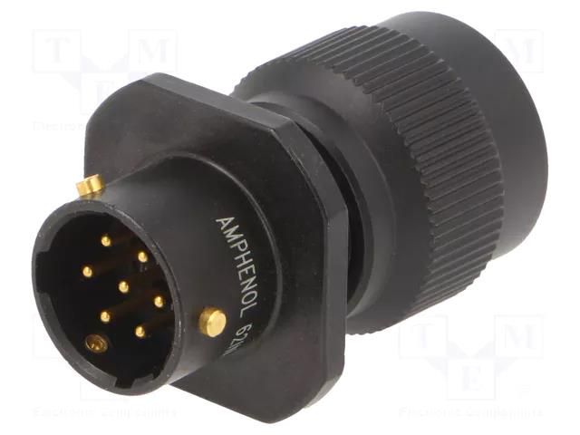 Connector: circular; socket,plug; PIN: 7; male; soldering; 62IN AMPHENOL 62IN11PG9107P4624