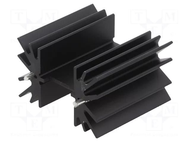 Heatsink: extruded; H; TO218,TO220,TO247; black; L: 41.9mm; 3.3°C/W Wakefield Thermal 657-15ABPEN