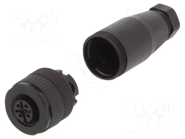 Connector: M12; female; 713; 250V; IP67; for cable; screw terminal BINDER 99-0430-10-04