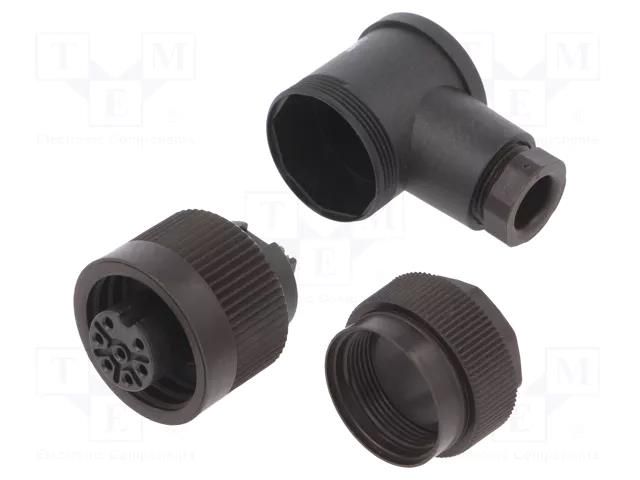 Connector: circular; 250V; 10A; PIN: 7; plug; female; screw terminal BINDER 99-4218-70-07