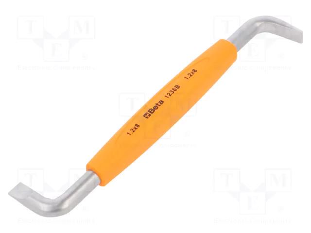 Screwdriver; double-sided,angular; slot; 8x1.2mm BETA BE1236B/1.2X8