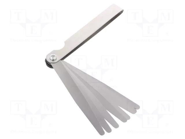 Metric feeler gauge; Range: 0,05÷1mm; 8pcs. BETA BE1708/8