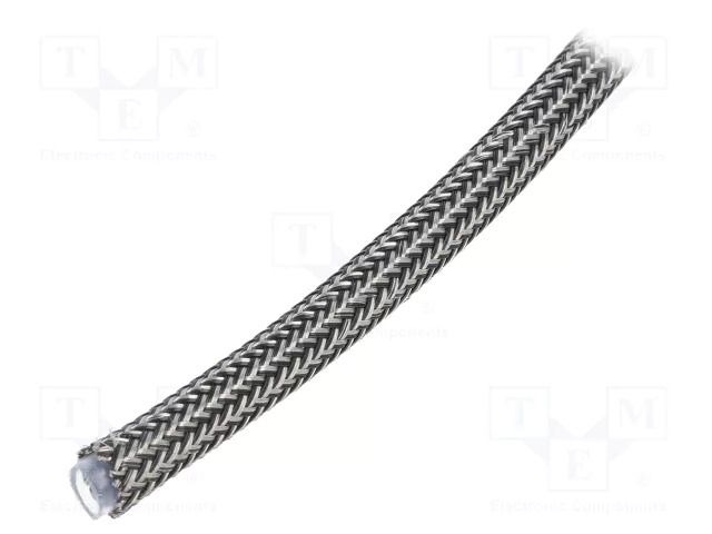 Braid; ØBraid : 5÷10nom.6mm; copper,polyester; UL94V-2; Size: 6 HELLERMANNTYTON HEGEMIP06-ML