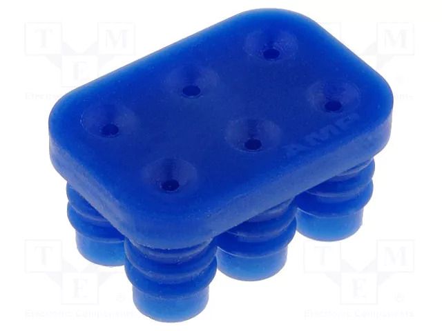 Gasket for wire; PIN: 6; 6.35mm; 2x3; Universal MATE-N-LOK TE Connectivity 794276-1