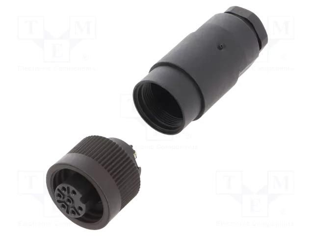 Connector: circular; 250V; 10A; PIN: 7; plug; female; screw terminal BINDER 99-4218-14-07