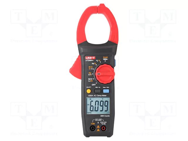 Meter: multifunction; digital,pincers type; LCD; (6099); VDC: 1kV UNI-T UT206A+