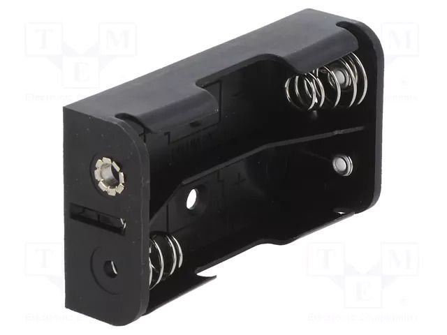 Holder; AA,R6; Batt.no: 2; PCB,THM; for PCB; polypropylene; steel KEYSTONE KEYS2462