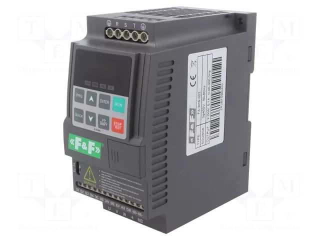 Inverter; 2.2kW; 3x400VAC; 3x380÷400VAC; Programming: foil keypad F&F FA-3HS-022