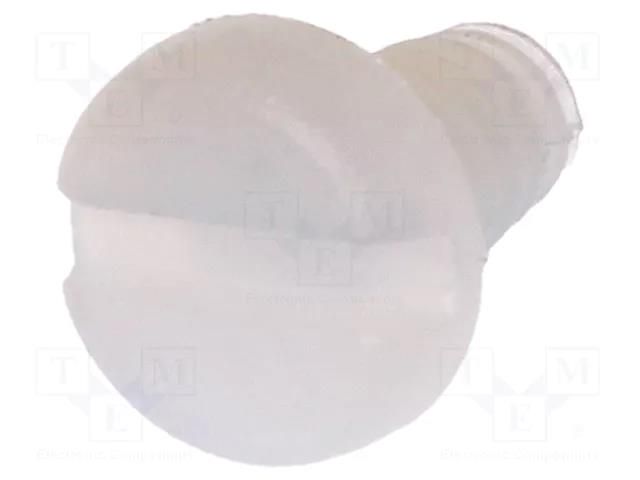 Screw; UNC6-32x6.25; Head: cheese head; slotted; polyamide KEYSTONE KEYS9334