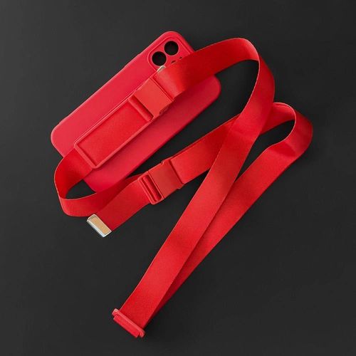 Rope Case Silicone Lanyard Cover Purse Lanyard Strap For Xiaomi Redmi 10 Red, Hurtel 5907769340536 5907769340536