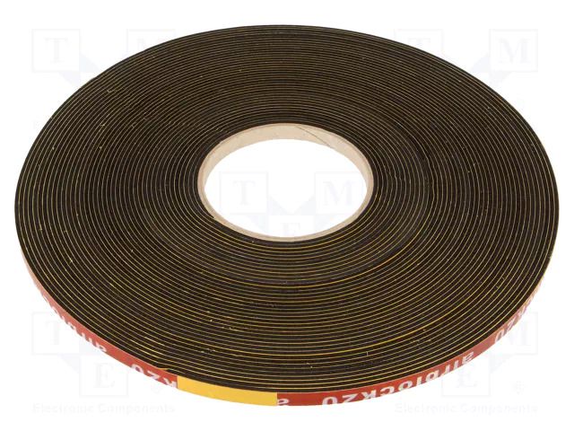 Gasket; EPDM; Thk: 2mm; L: 20m; W: 8mm; Mounting: self-adhesive RST ROZTOCZE USPE-08.02-20M