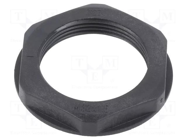 Nut; M32; polyamide; black; Thread: metric; Pitch: 1.5; -20÷90°C BM GROUP BM4832N